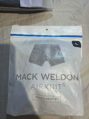 Mack Weldon White AIRKNITx Boxer Brief Packaging